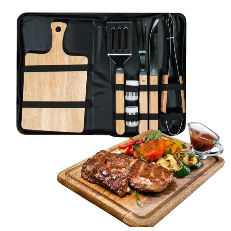 GENERICO - Utensilios De Asado BBQ Set X 7 Piezas.