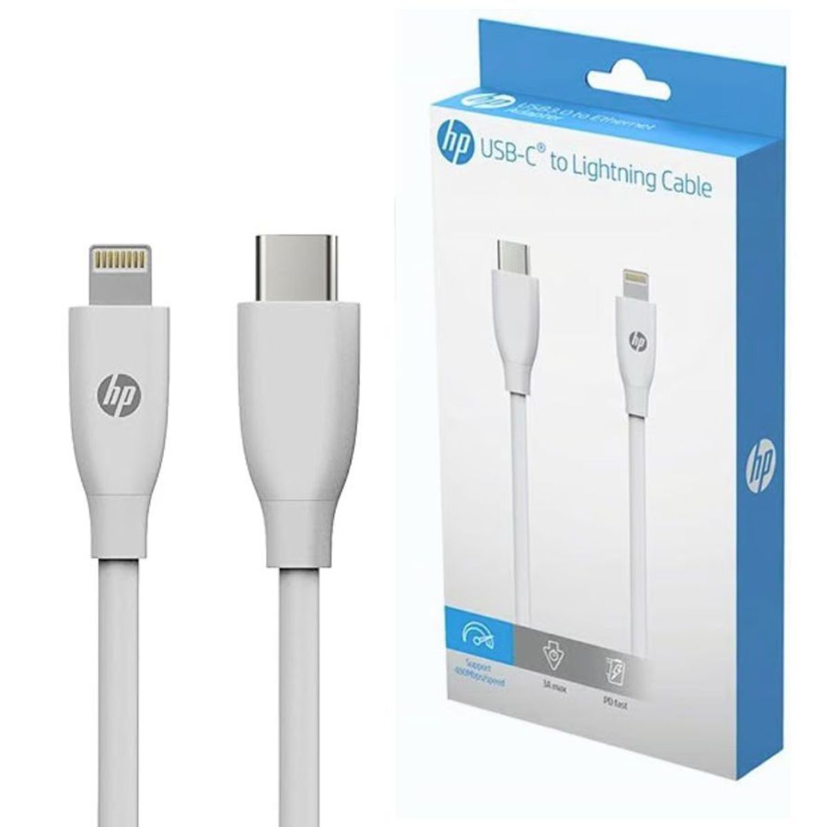 HP - Cable Cargador IPhone USB-C Para Lightning MFI 3A - 480Mbps 1 Metro HP
