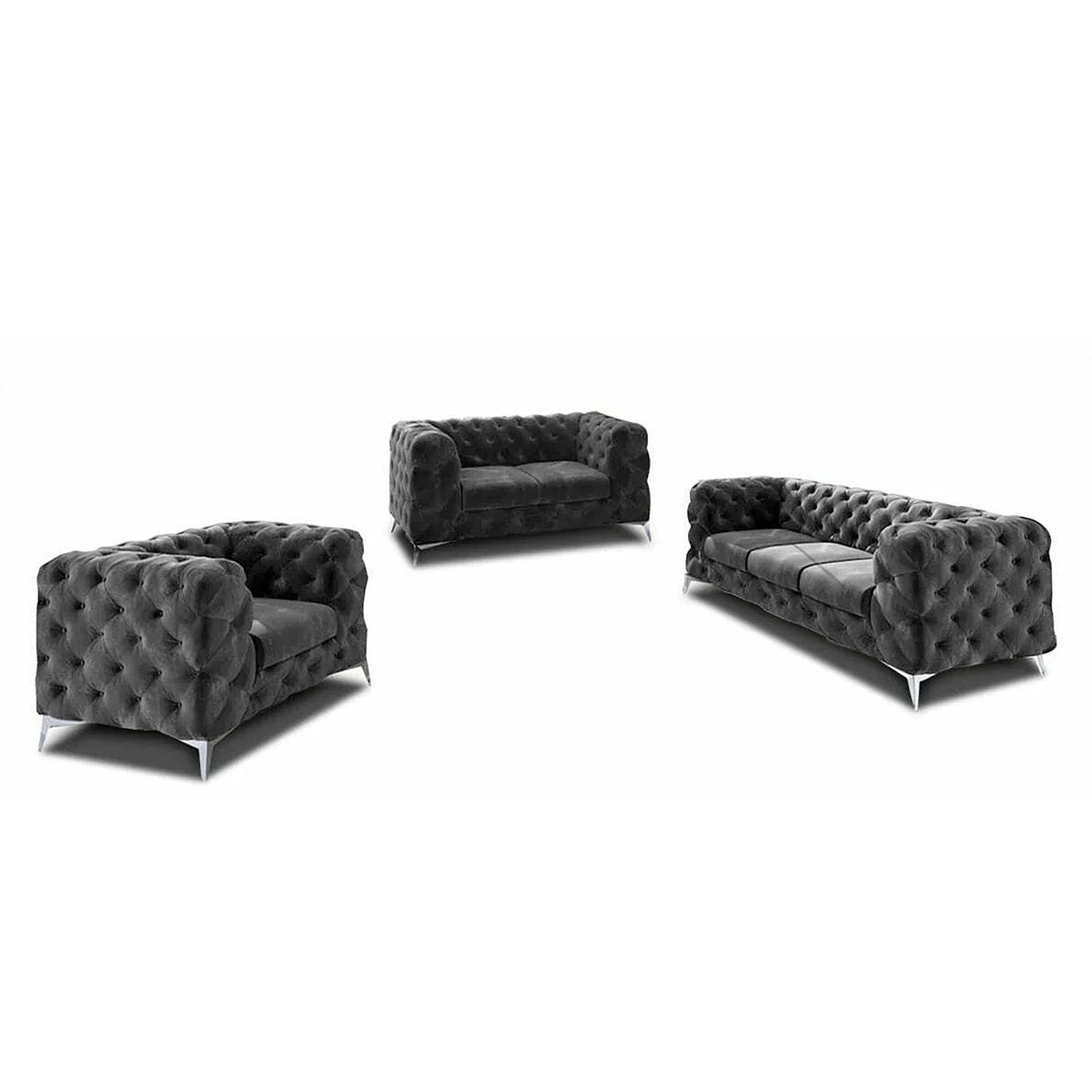 GENERICO - SALA MODERNA MOSCÚ ECOCUERO GRIS