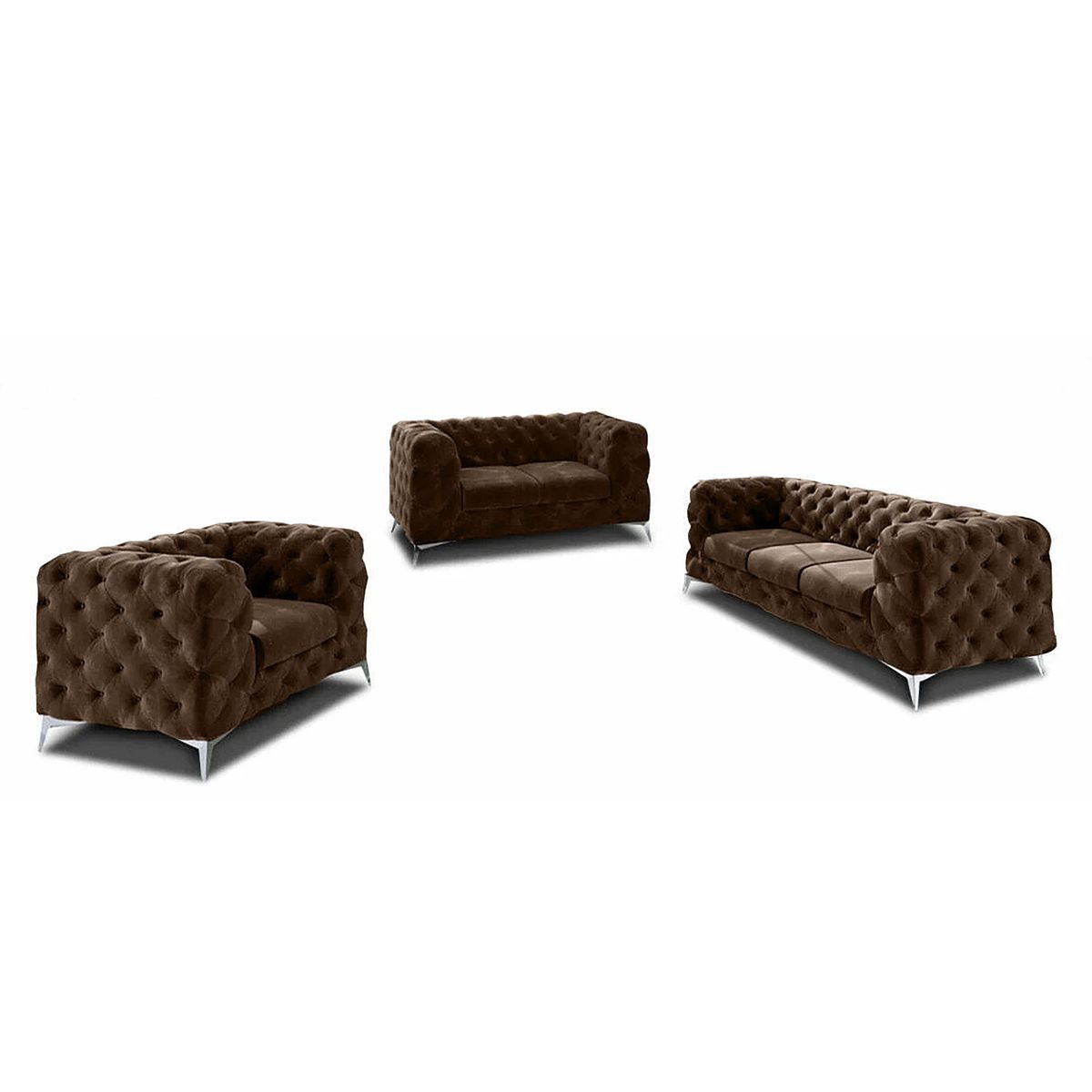 GENERICO - SALA MODERNA MOSCÚ MICROFIBRA CAFÉ