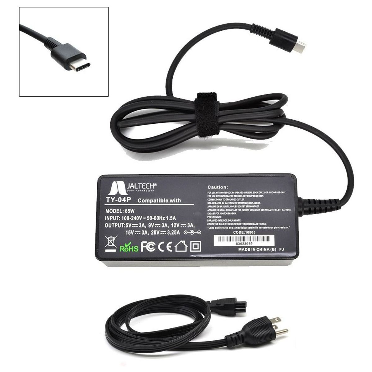 PREMIUM - Cargador Premium Para Dell Latitude 5420 Usb-c 20v 3.25A 65w
