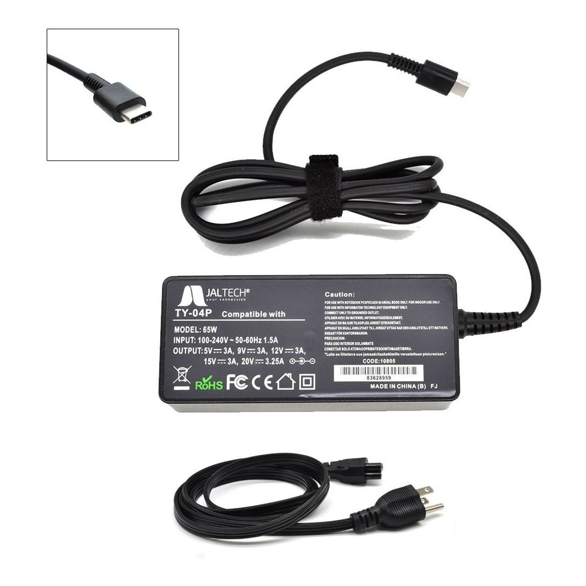 PREMIUM - Cargador Premium Para Dell Latitude 5420 Usb-c 20v 3.25A 65w