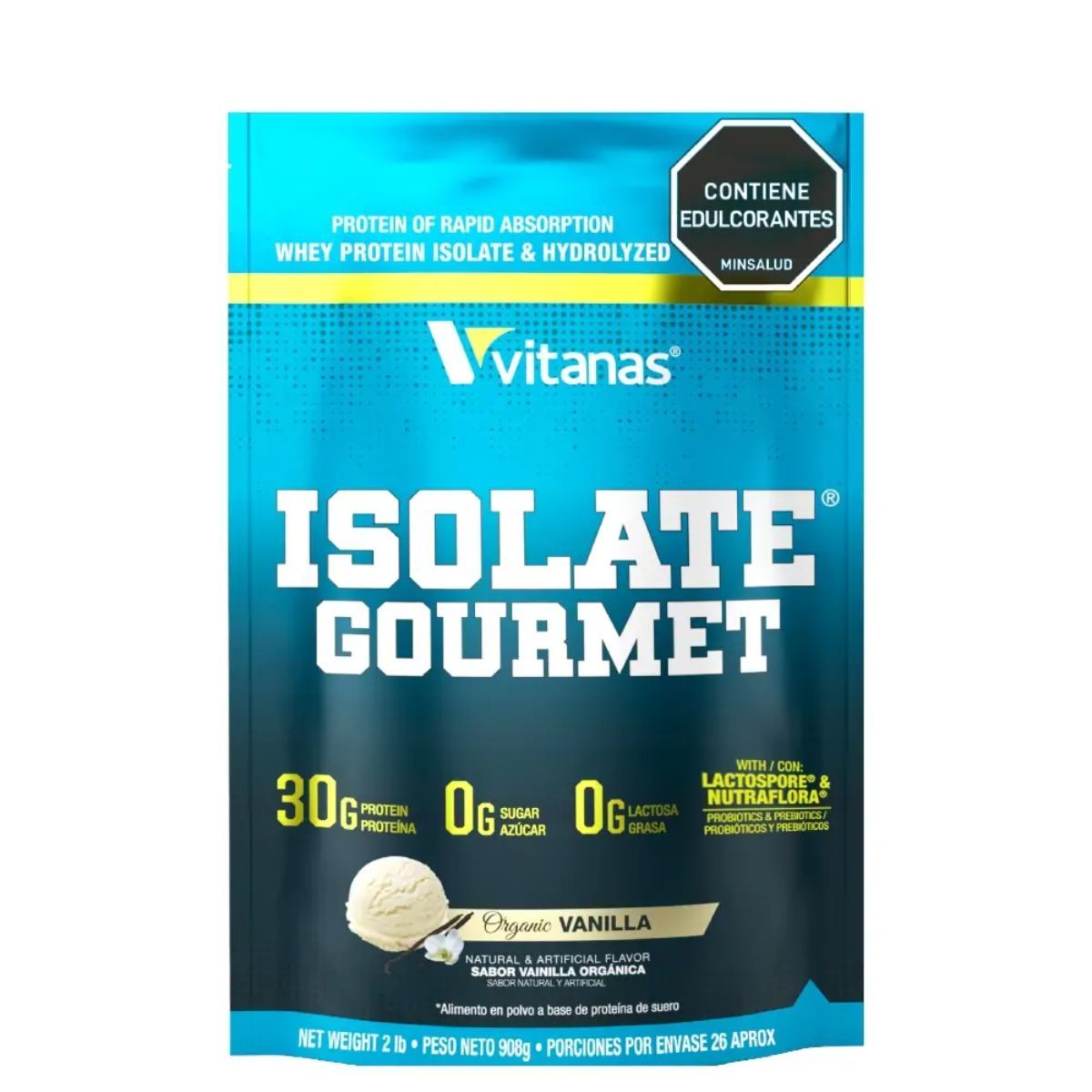 VITANAS - Isolate Gourmet 2 Lbs Vitanas Sabor Vainilla