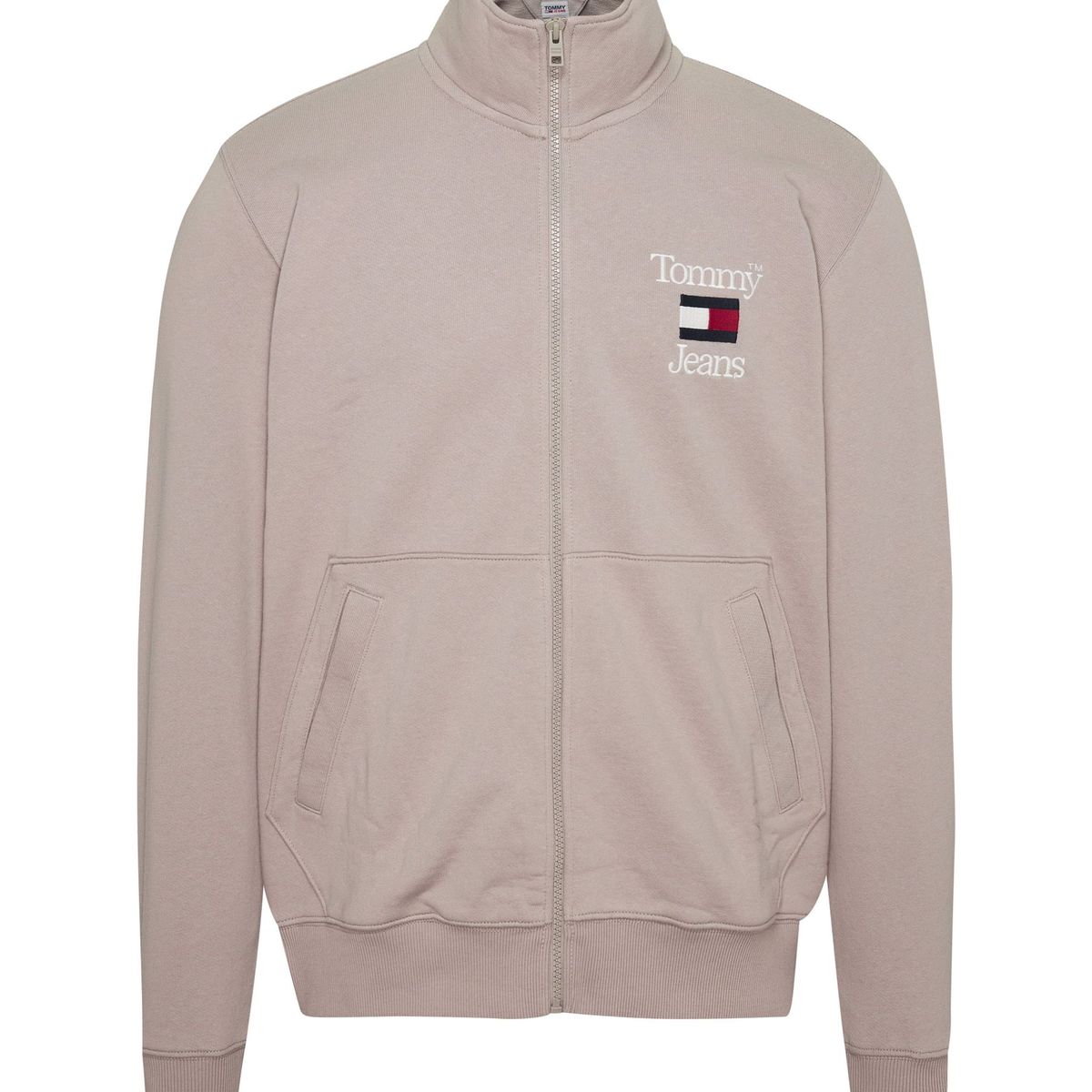TOMMY HILFIGER - Buzo De Felpa Con Cremallera Hombre Beige Tommy Jeans