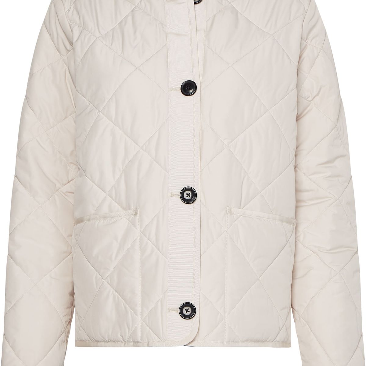 TOMMY HILFIGER - Chaqueta Acolchada Corta Sin Cuello Mujer Blanco Tommy Hilfiger