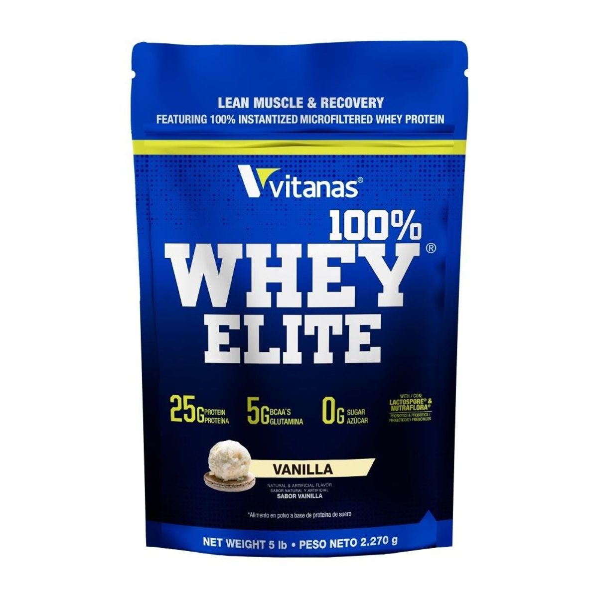 VITANAS - 100% Whey Elite 5 libras Vitanas - Proteina Limpia