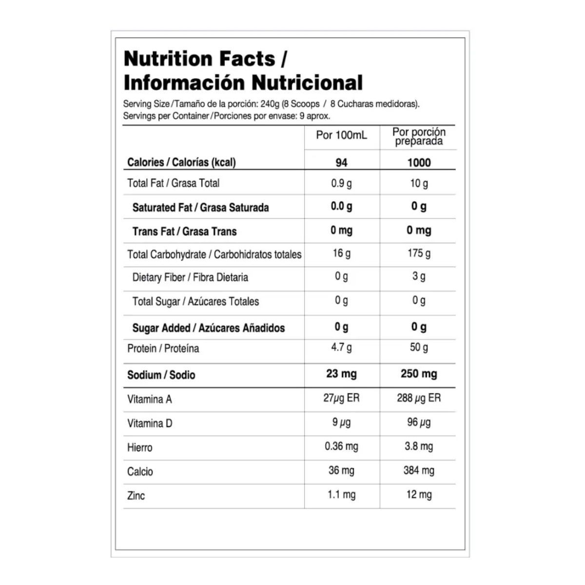 VITANAS - Titan Army Proteina Hipercalorica 5 Libras Vitanas