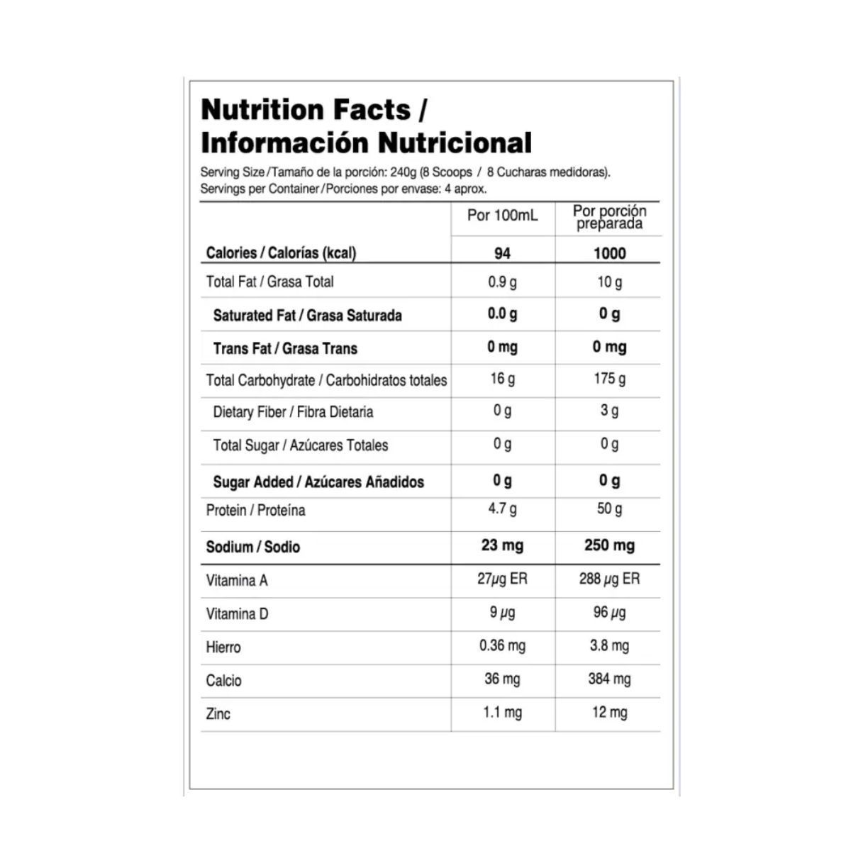 VITANAS - Titan Army Proteina Hipercalorica 12 Libras Vitanas
