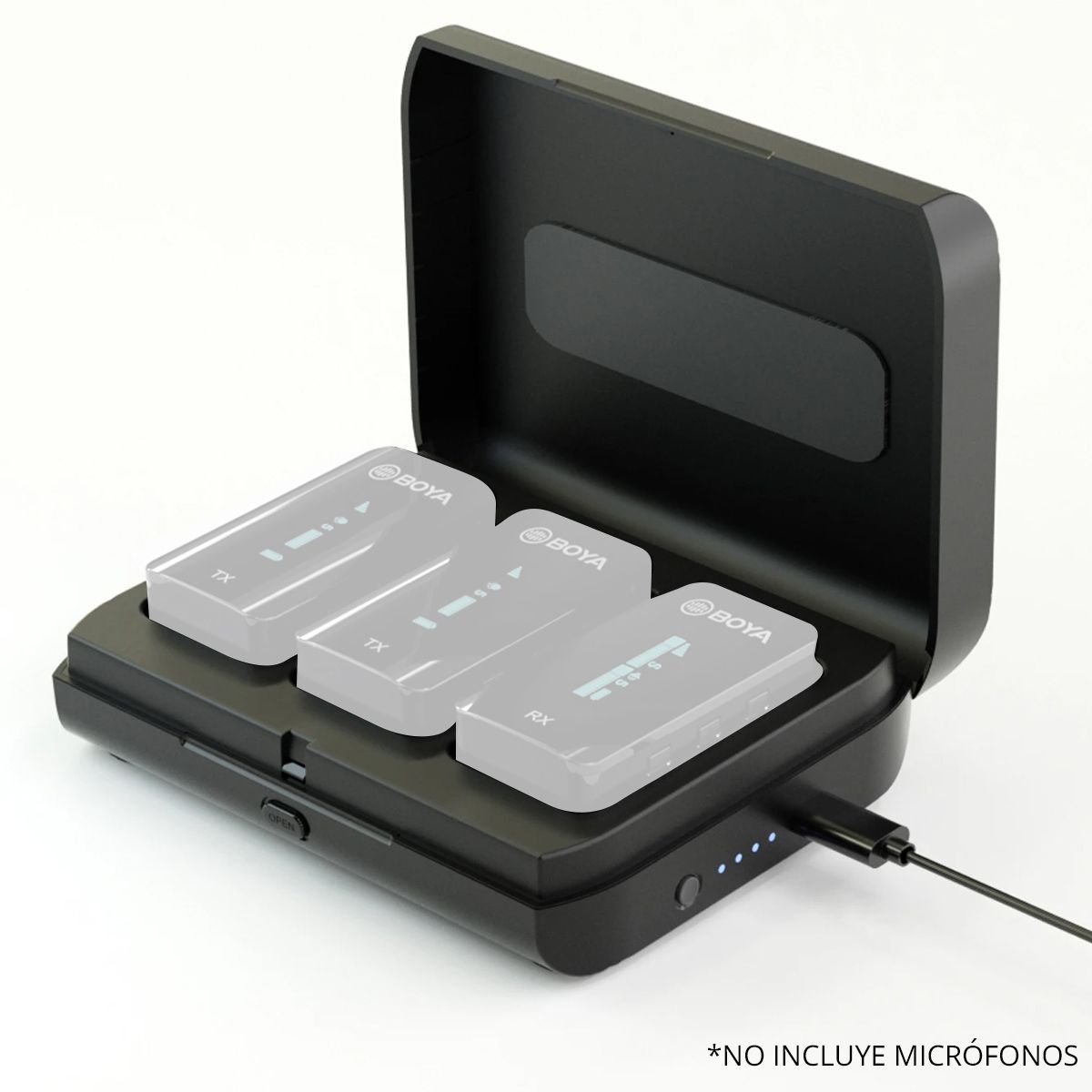 BOYA - Estuche De Carga Boya Para By-xm6 Inalambrico sin Micrófono