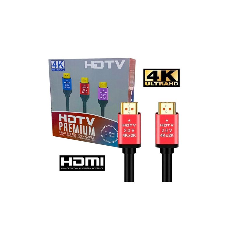 SHENGSHOU - Cable Hdmi/ Hdtv 4k Ultra Hd 2k De 20 Metros Alta Calidad