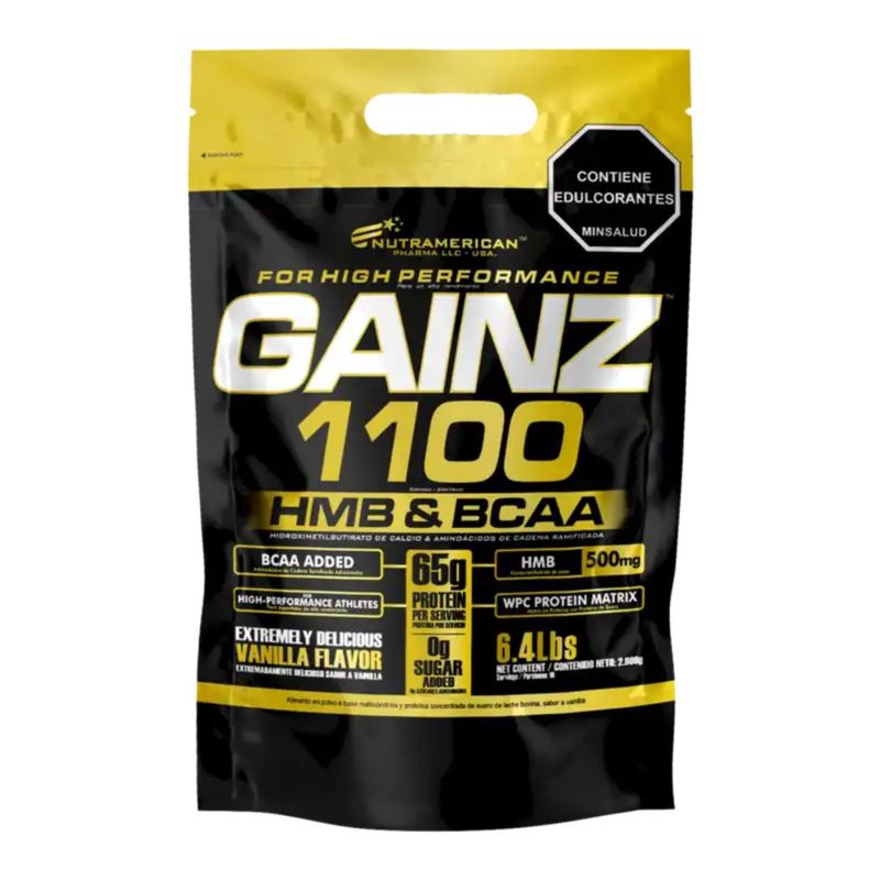 MEGAPLEX - Gainz 1100 calorias hmb & bcaas proteina hipercalorica 6.4lb
