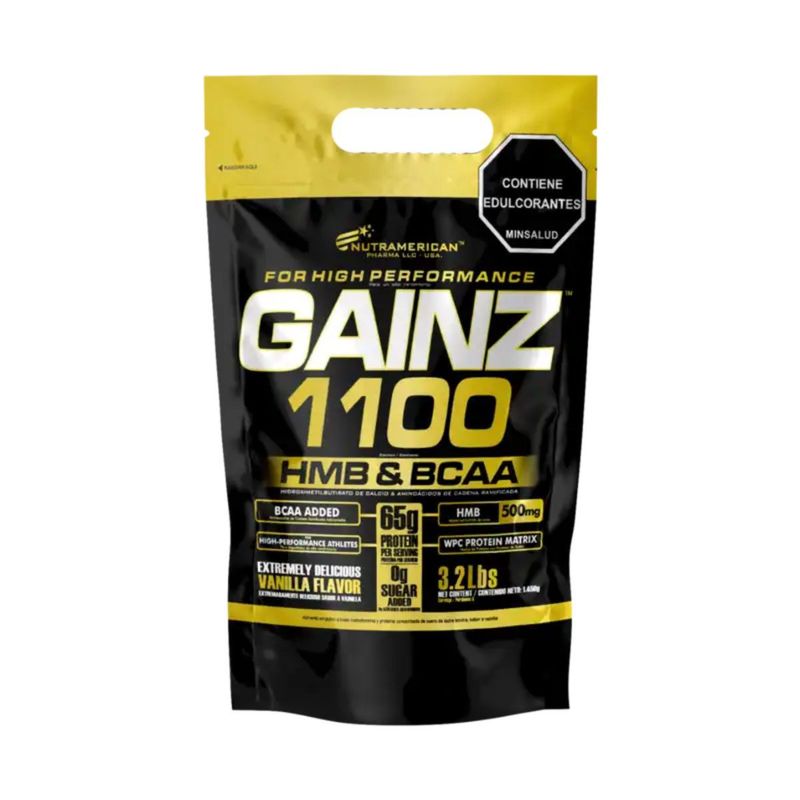 MEGAPLEX - Gainz 1100 calorias hmb & bcaas proteina hipercalorica 3.2lb