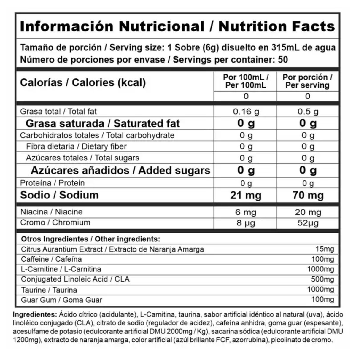 MEGAPLEX - Burner stack con cla y l-carnitina 50 sachets