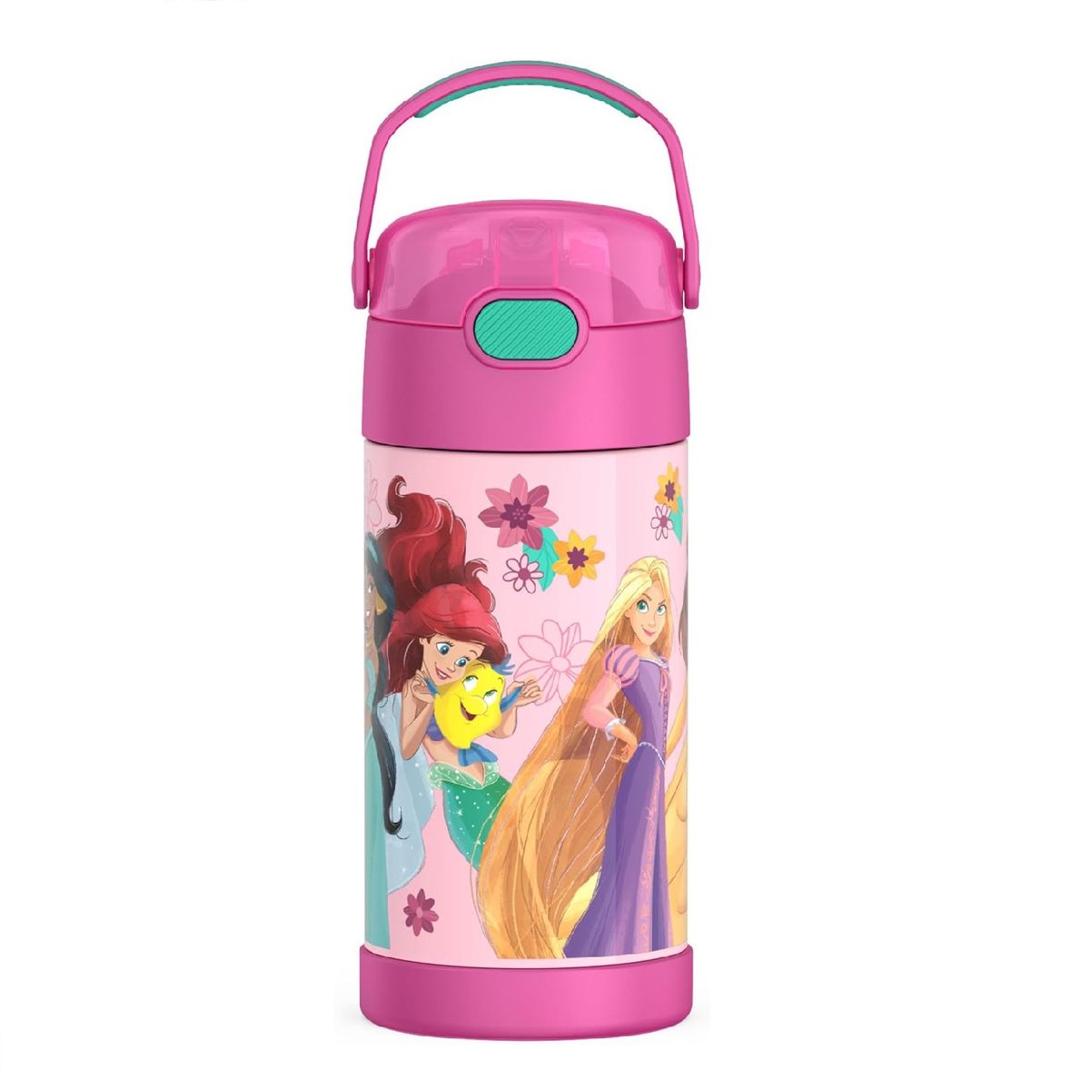THERMOS - Termo Pitillo Infantil Acero Inoxidable Princesas 12 Onz