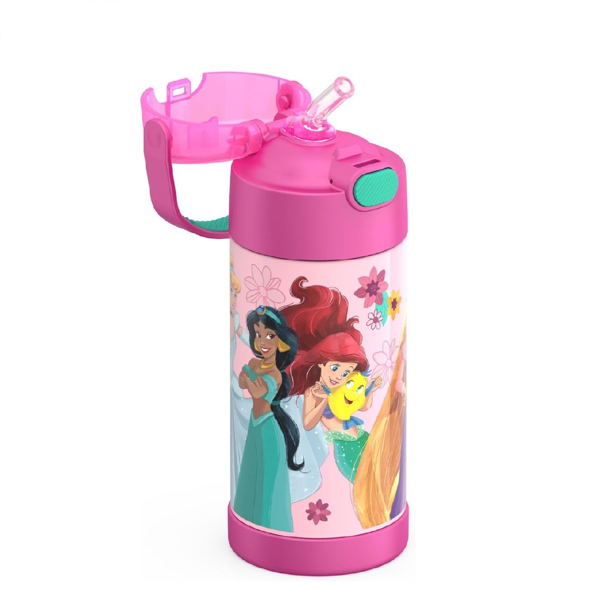 THERMOS - Termo Pitillo Infantil Acero Inoxidable Princesas 12 Onz
