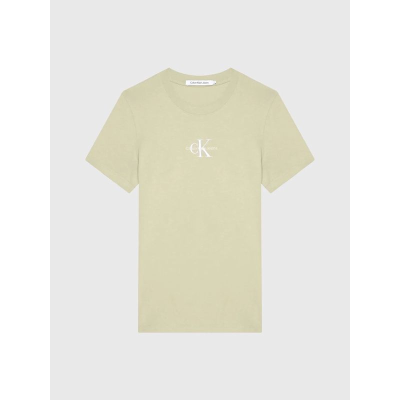 CALVIN KLEIN - Camiseta Beige Slim Cuello Redondo Para Mujer Calvin Klein