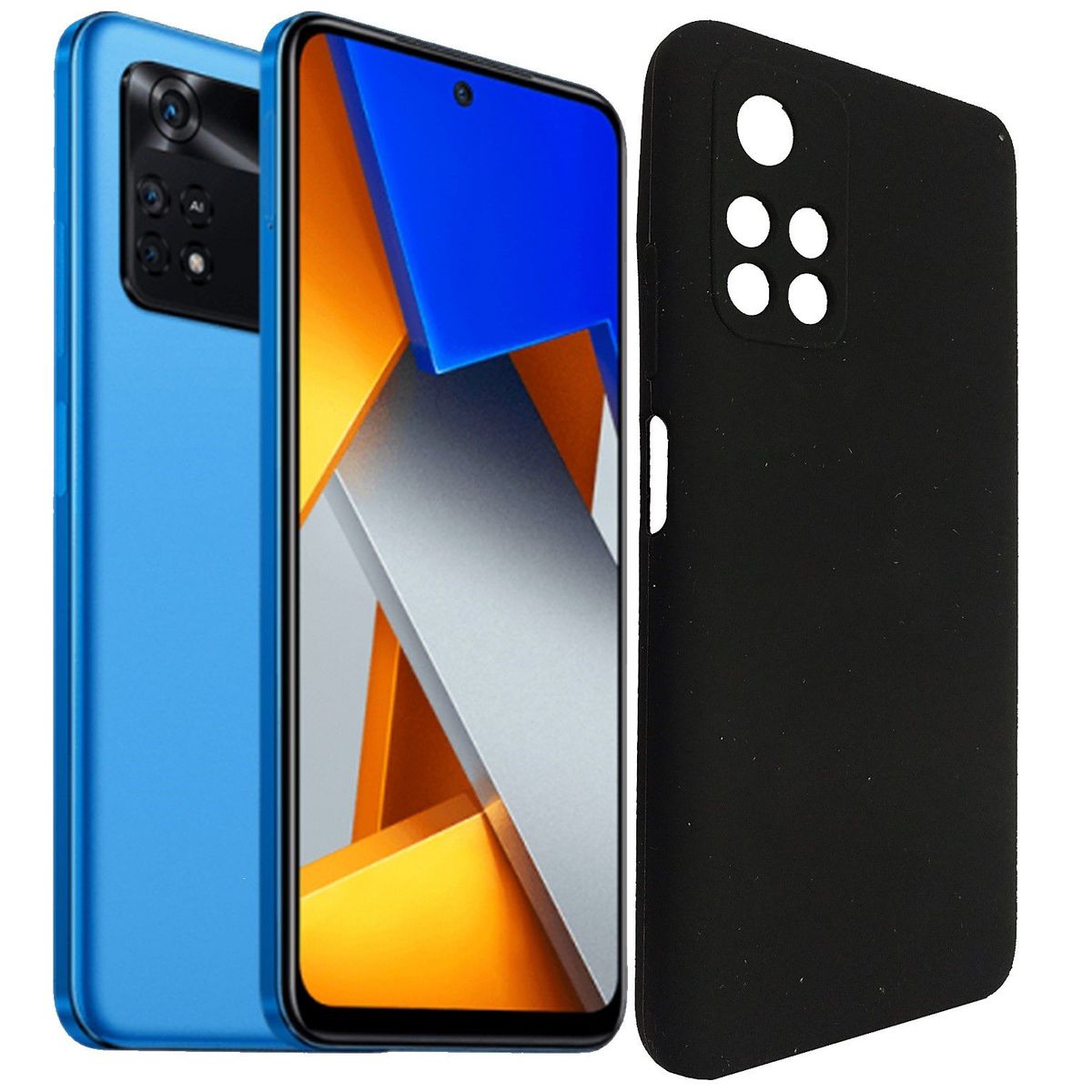 GENERICO - Funda Estuche Silicone Case Compatible Xiaomi Poco M4 Pro 5G Negro