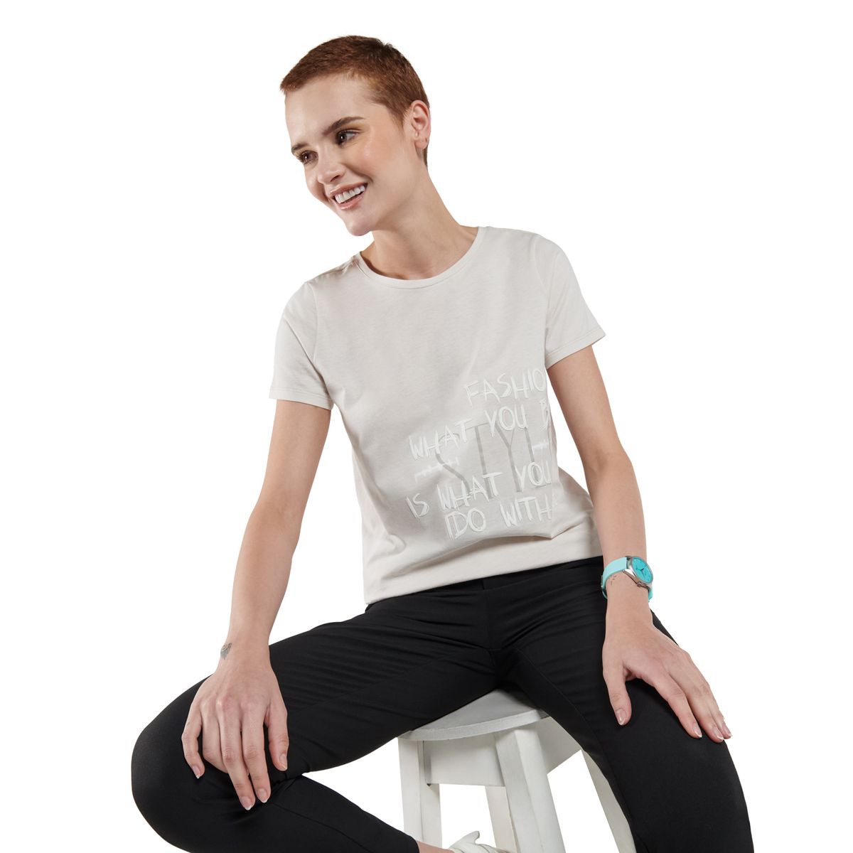 TOTTO - Camiseta Para Mujer Dusti Negra