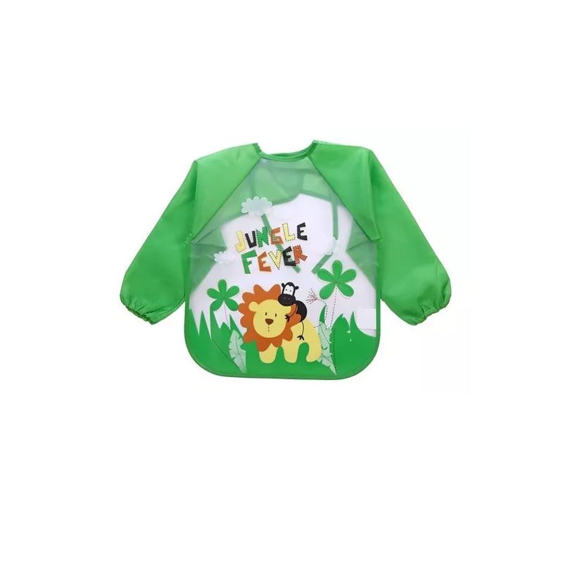 KIDSHOP - Babero Delantal Bebés Y Niños Manga Larga Impermeables Leon