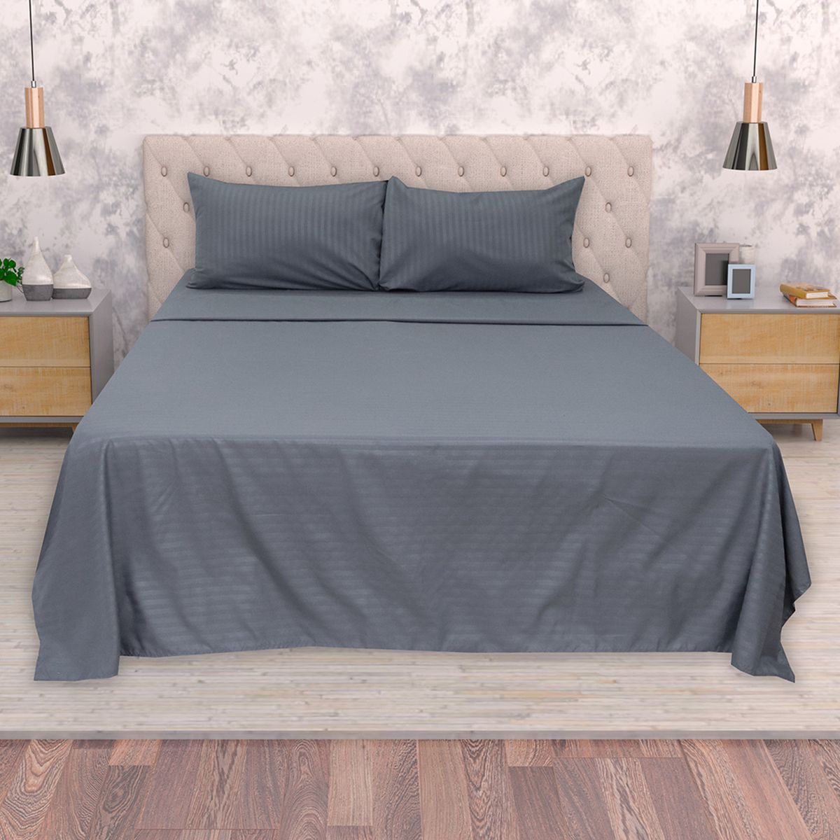 HOMETEX - SAB QUEEN NATURAL  HOMETEX  GRIS