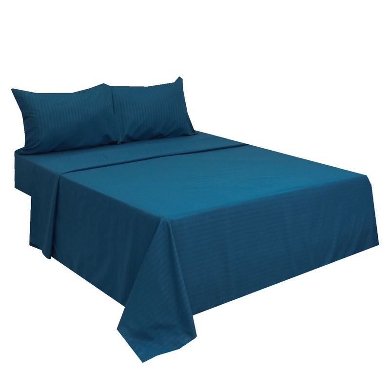 HOMETEX - SAB SENCILLA NATURAL HOMETEX AZUL PETROLEO