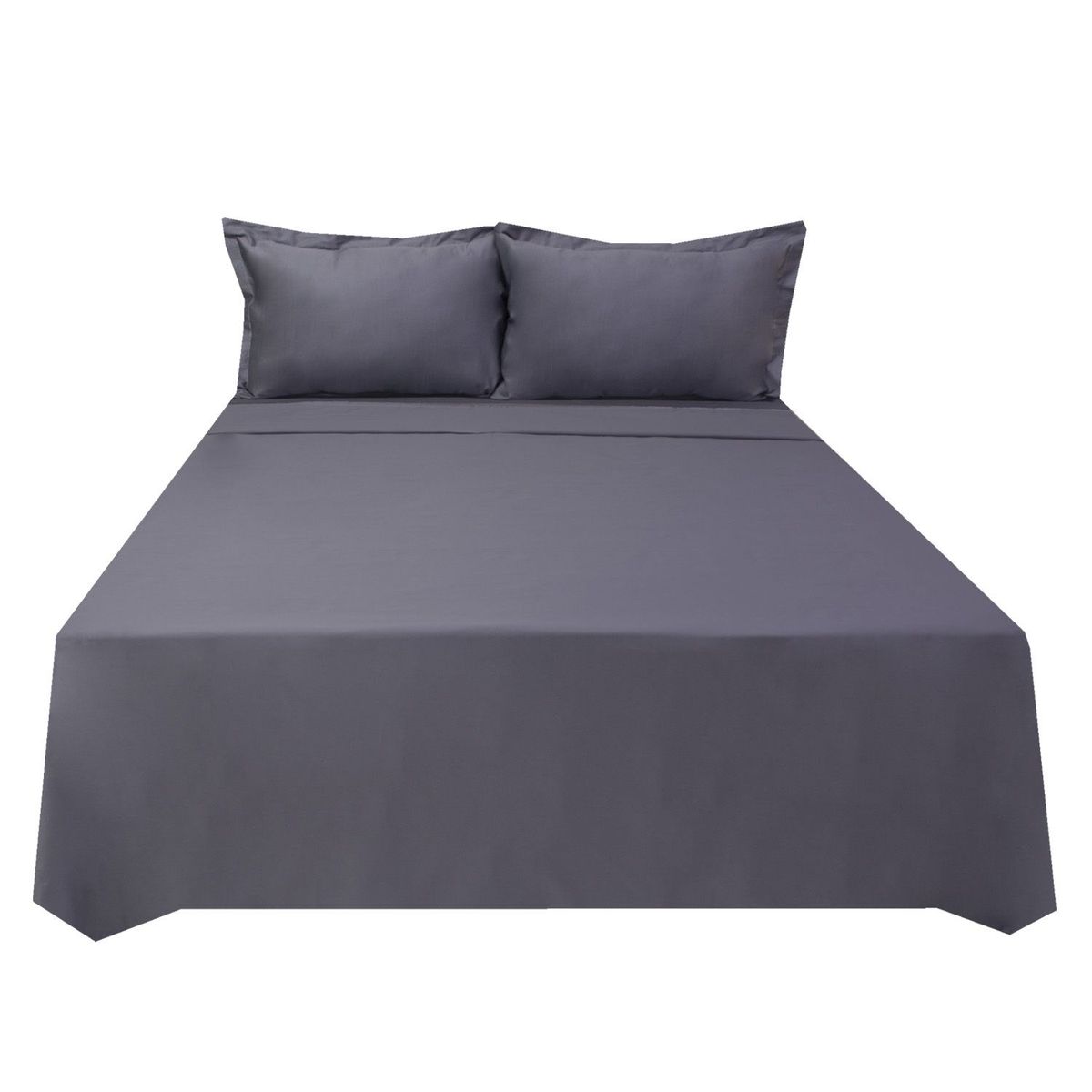 HOMETEX - SAB QUEEN 100% ALGODÓN PLATINO DE 500 HILO GRIS