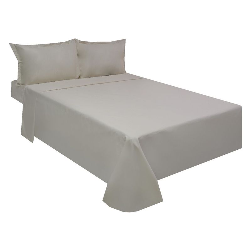 HOMETEX - SAB QUEEN 100% ALGODÓN PLATINO DE 500 HILO BEIGE
