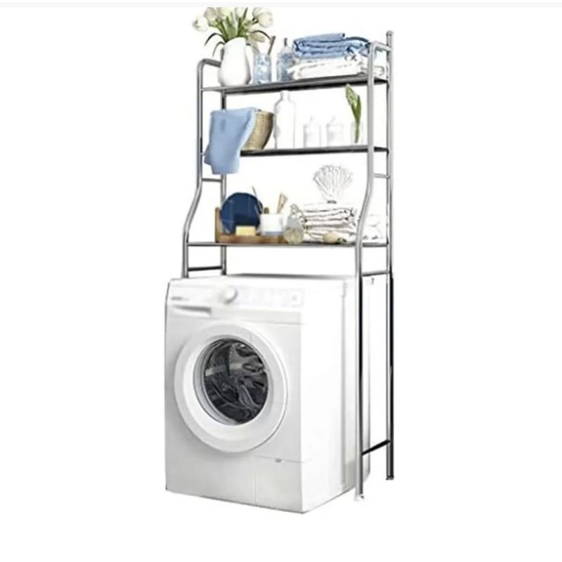 GENERICO - Estante Organizador Zona Lavanderia 3 Niveles Rack Lavadora