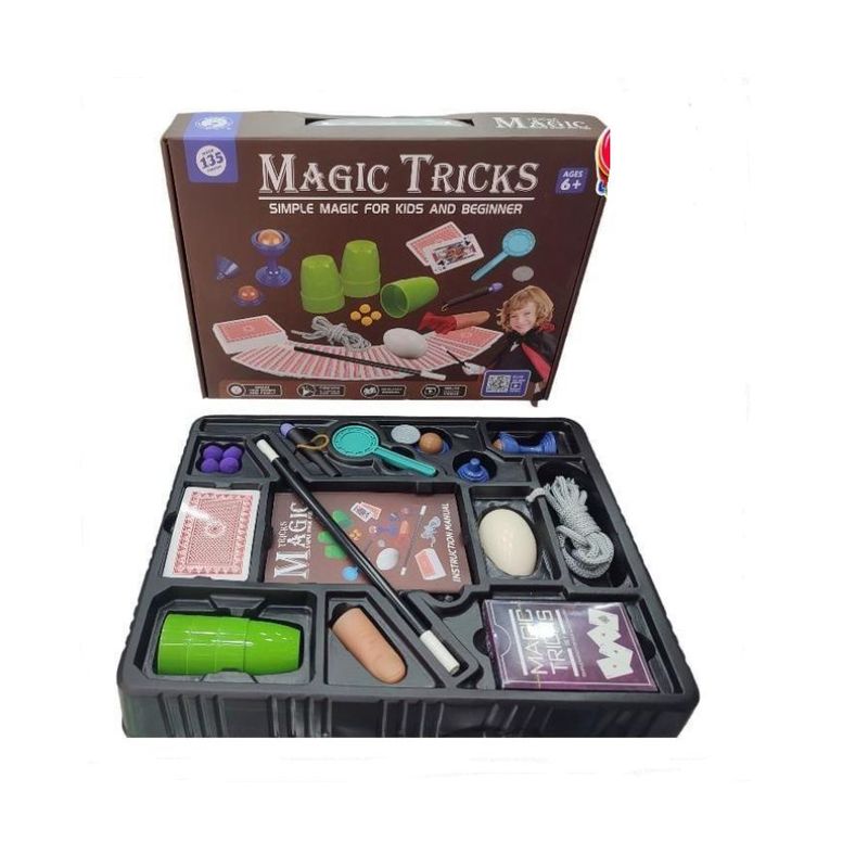 MAGIC - SET DE MAGIA 135 PIEZAS / JUEGO PARA NIÑOS + 6 AÑOS.