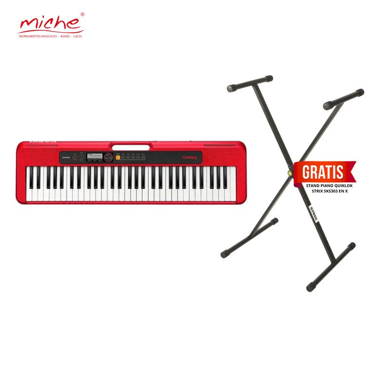 CASIO - TECLADO CASIO CT-S200 CASIOTONE COLOR ROJO
