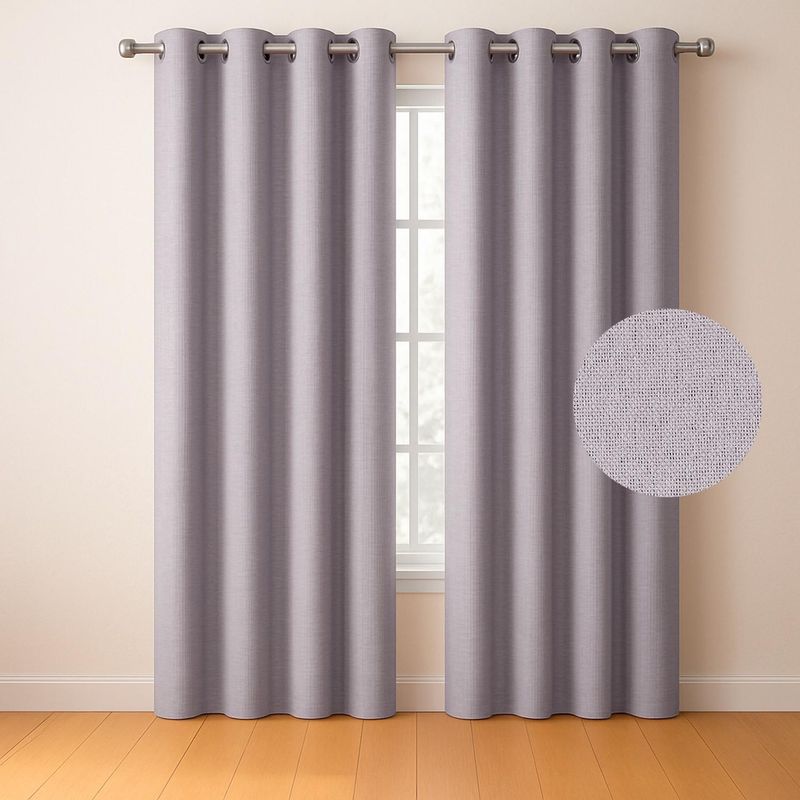 CASATUA - Cortinas Blackout 100% Casatua 2Paños 140x220 Lino Doble - Rosa-