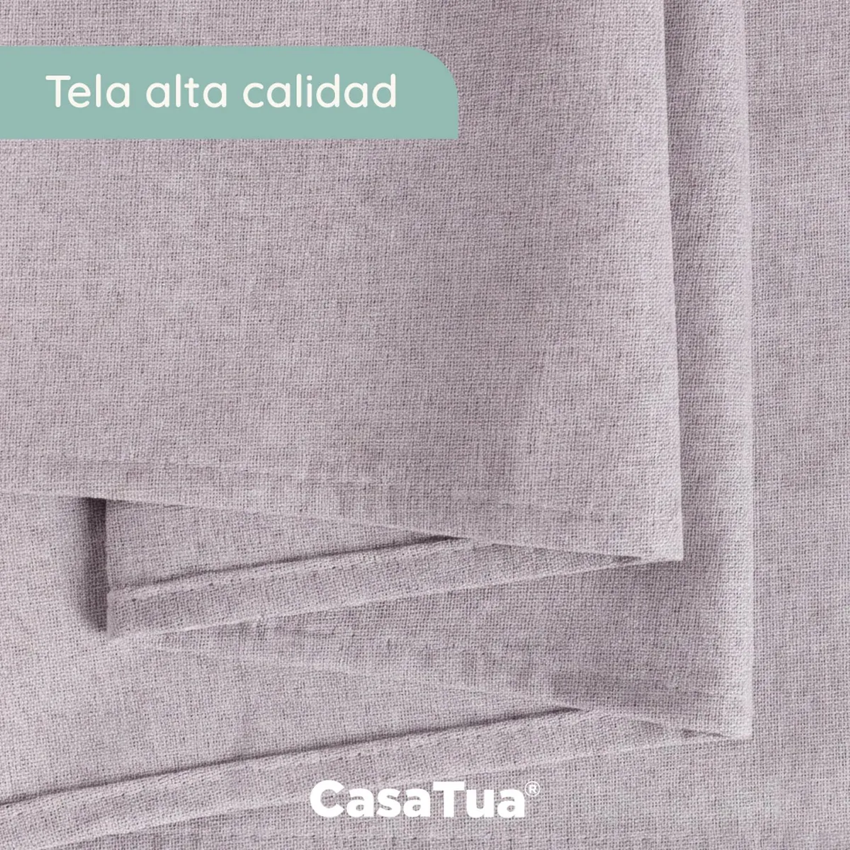 CASATUA - Cortinas Blackout 100% Casatua 2Paños 140x220 Lino Doble - Rosa