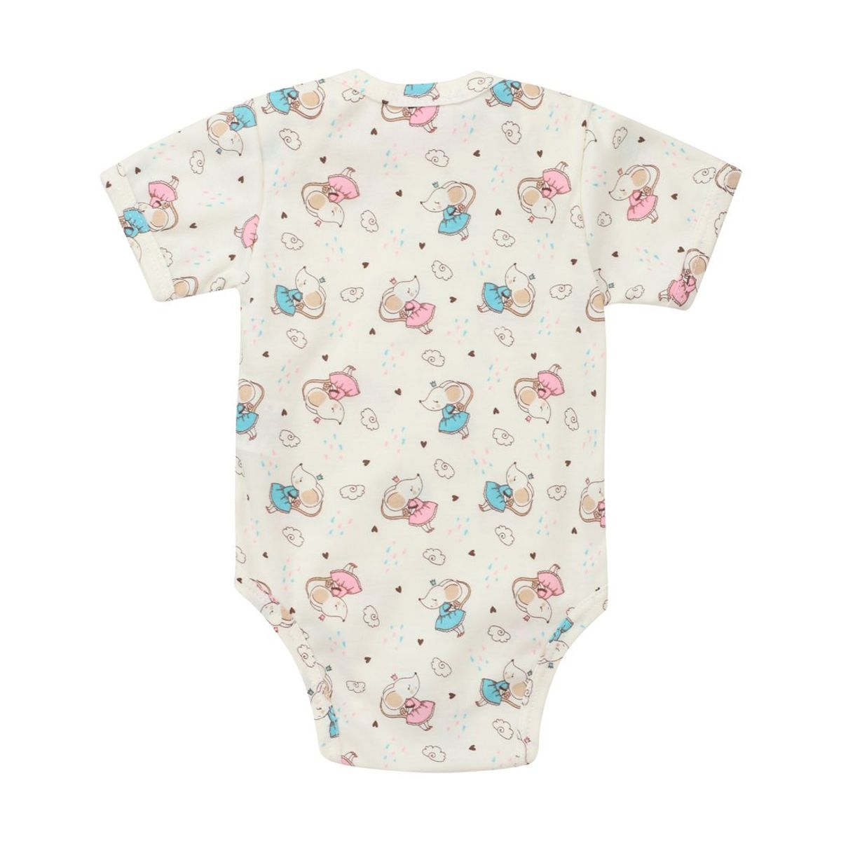 SANTANA - Body Estampado Bebé Manga Corta Niña Santana Petróleo