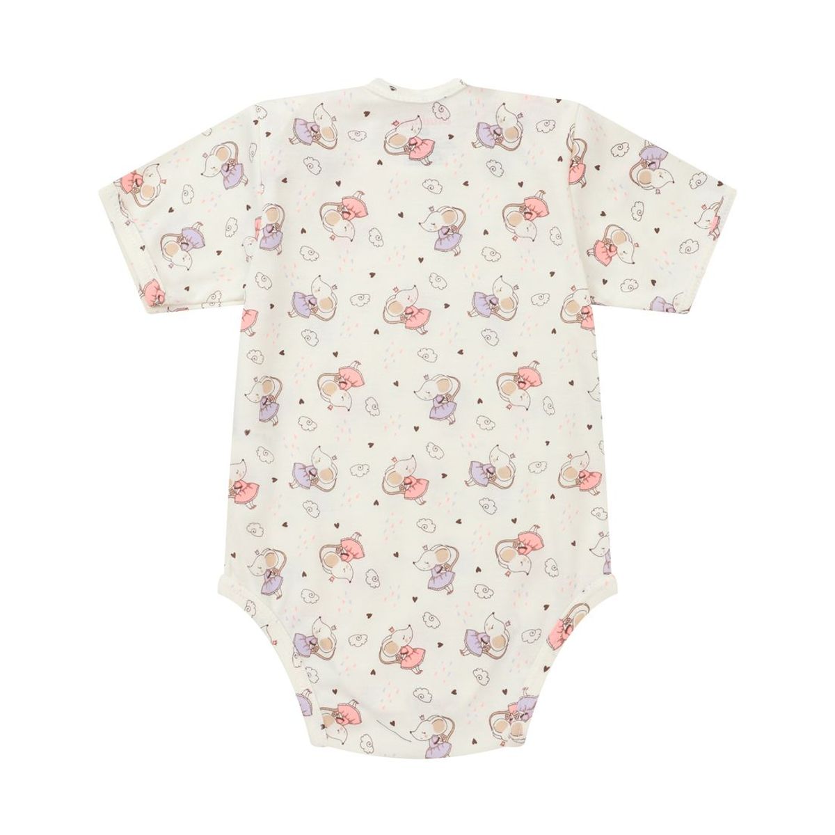 SANTANA - Body Estampado Bebé Manga Corta Niña Santana Carmesí