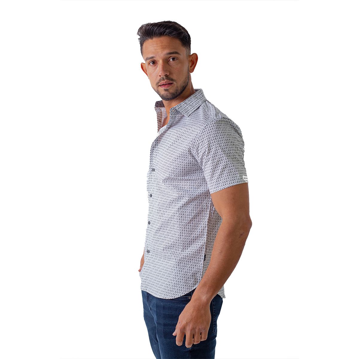 DKNY - Camisa Casual Wht Dkny para Hombre Blanco