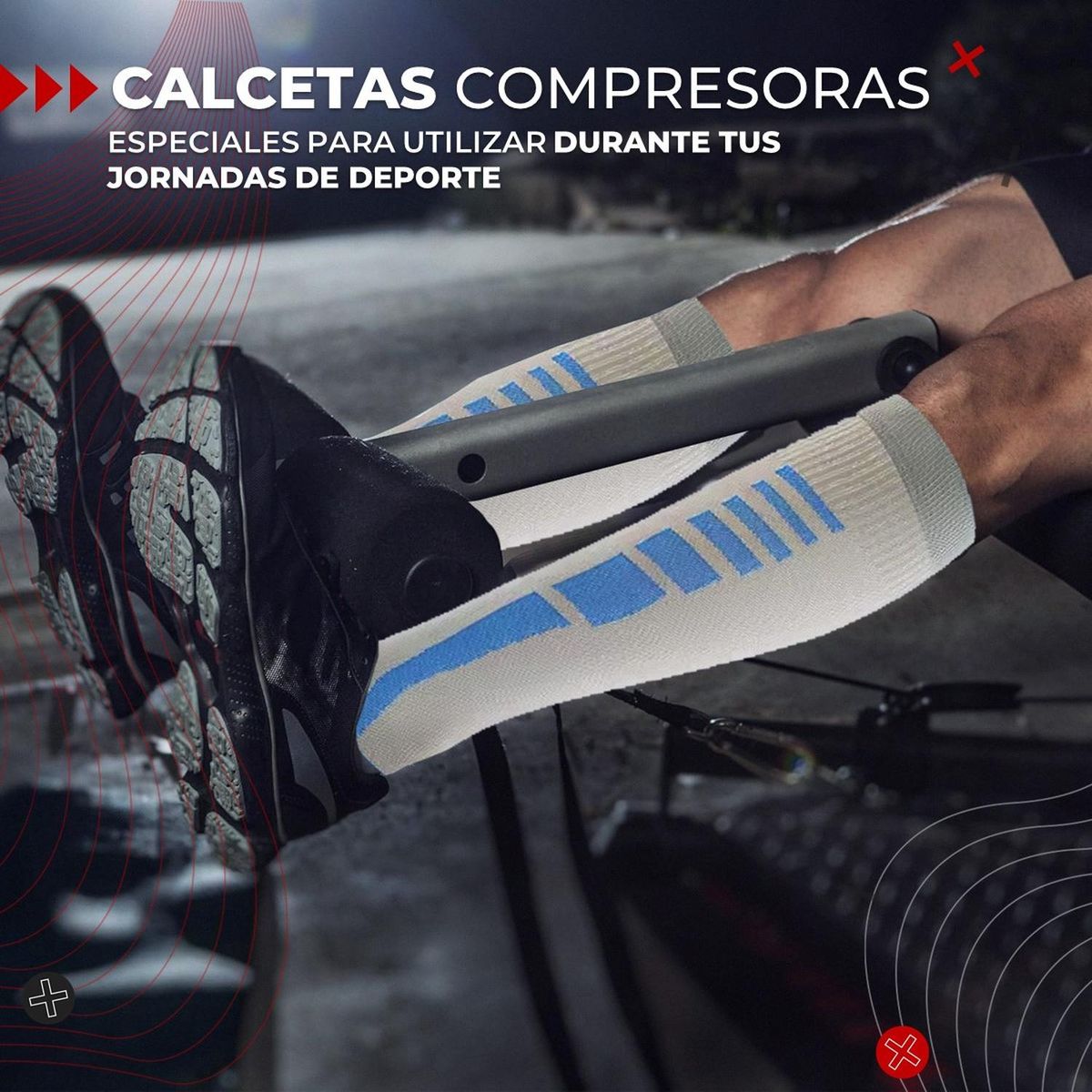 FITNICS - Medias de Compresion Fitnics Mujer Hombre 20-30 mmHg Set x 3