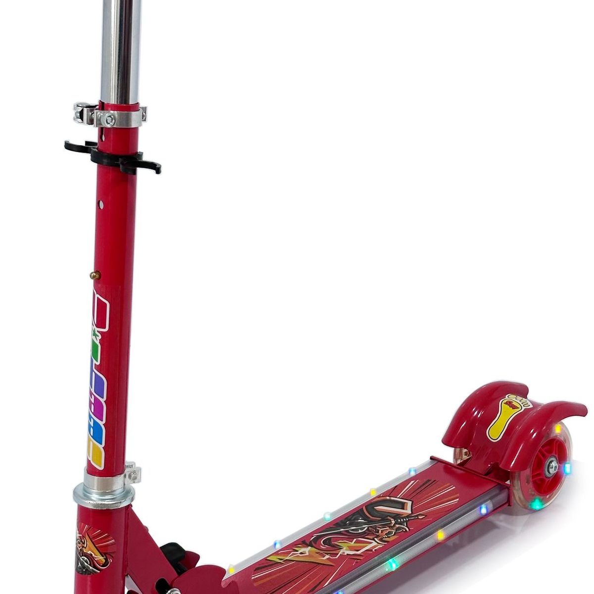 BEBESUNITA - Scooter Patineta Monopatin Niños Musica y Luces Led - Rojo