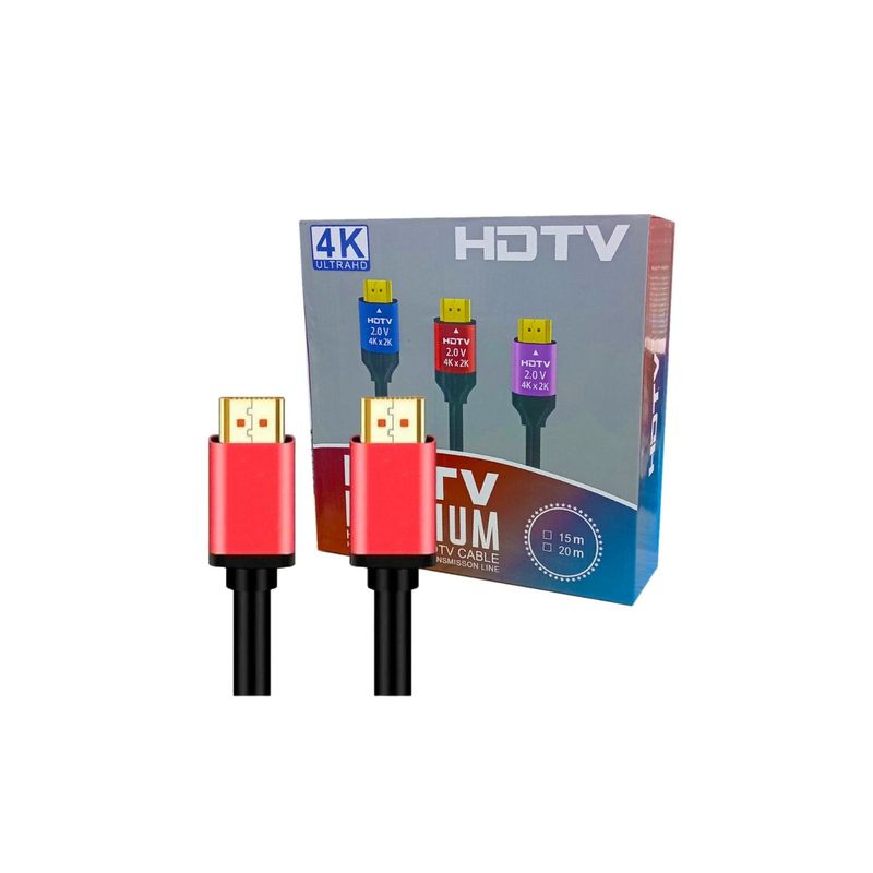 SHENGSHOU - Cable Hdtv/hdmi 4k Ultra Hd 2k De 15 Metros Alta Definición