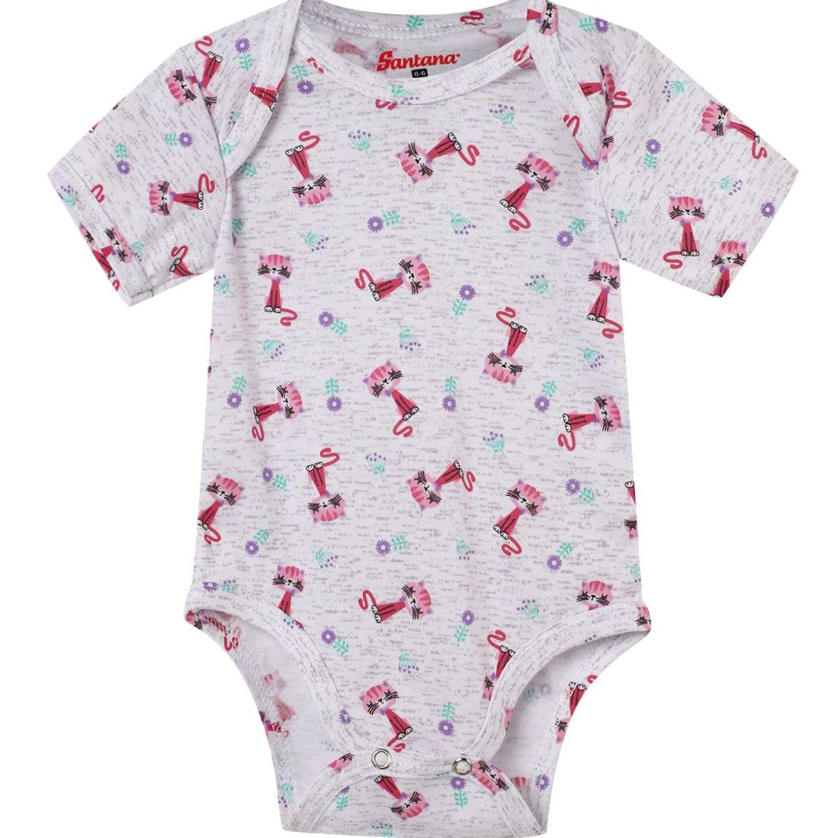 SANTANA - Body Estampado Bebé Manga Corta Niña Santana Fucsia