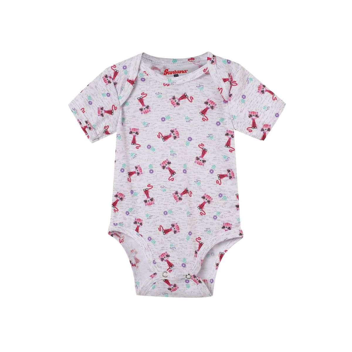 SANTANA - Body Estampado Bebé Manga Corta Niña Santana Fucsia