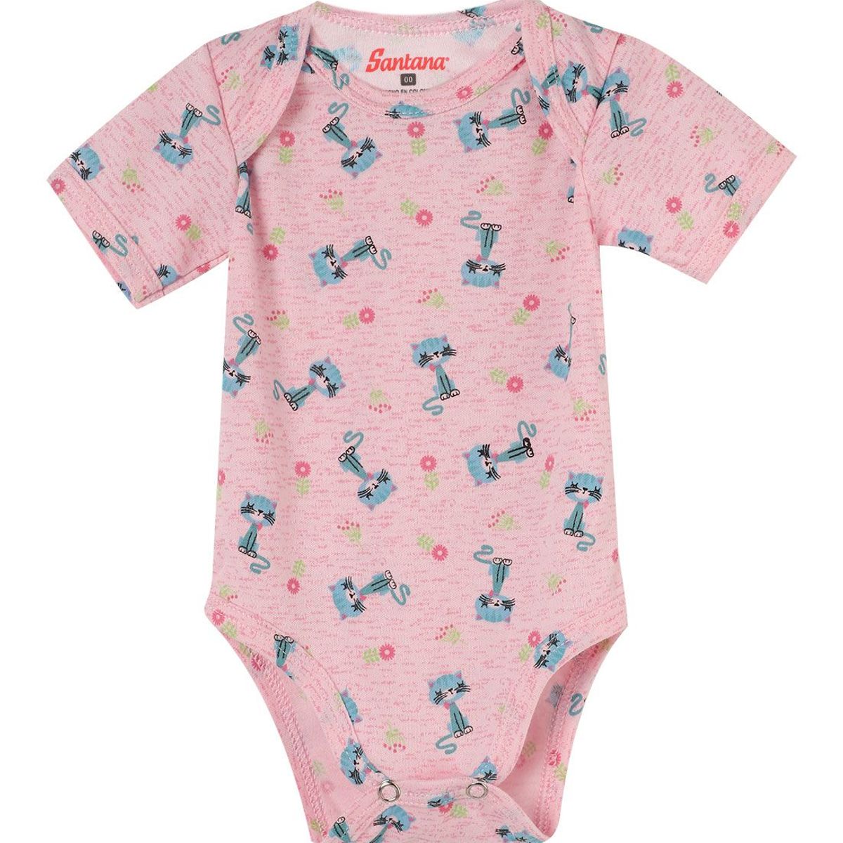 SANTANA - Body Estampado Bebé Manga Corta Niña Santana Rosado Oscuro