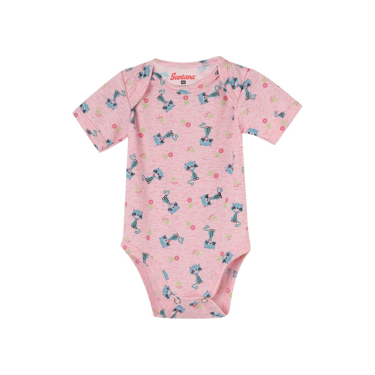 SANTANA - Body Estampado Bebé Manga Corta Niña Santana Rosado Oscuro
