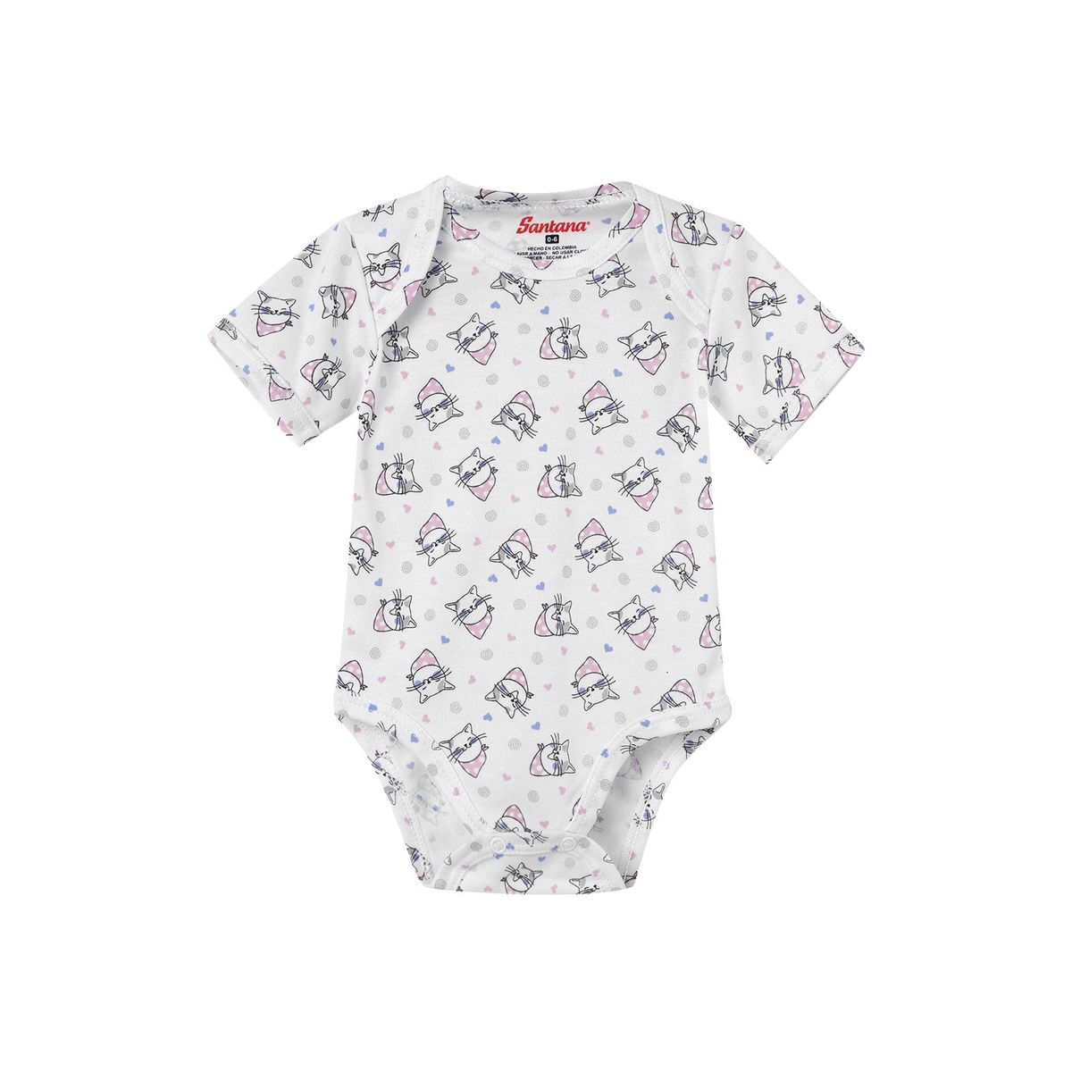 SANTANA - Body Estampado Bebé Manga Corta Niña Santana Cobalto