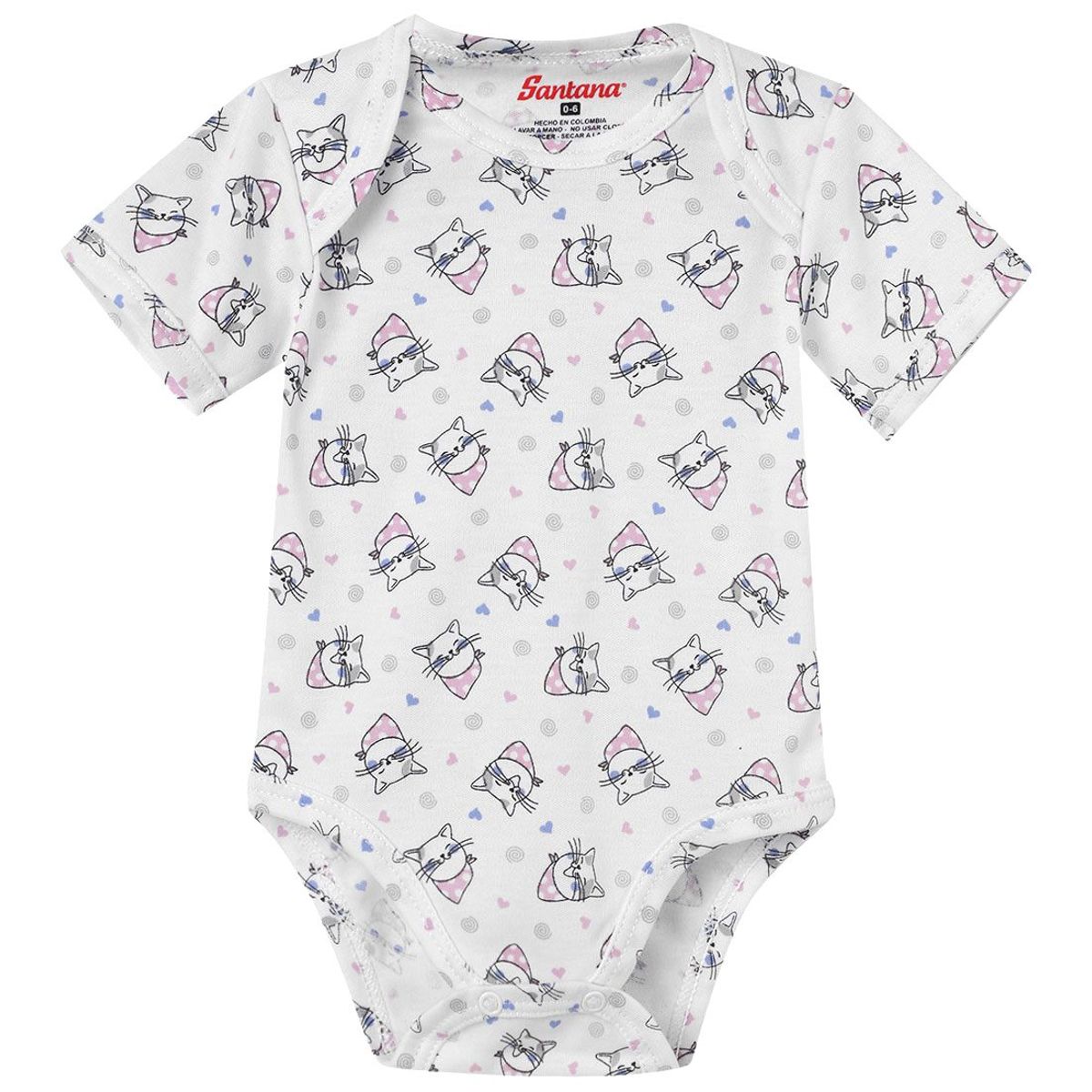 SANTANA - Body Estampado Bebé Manga Corta Niña Santana Cobalto