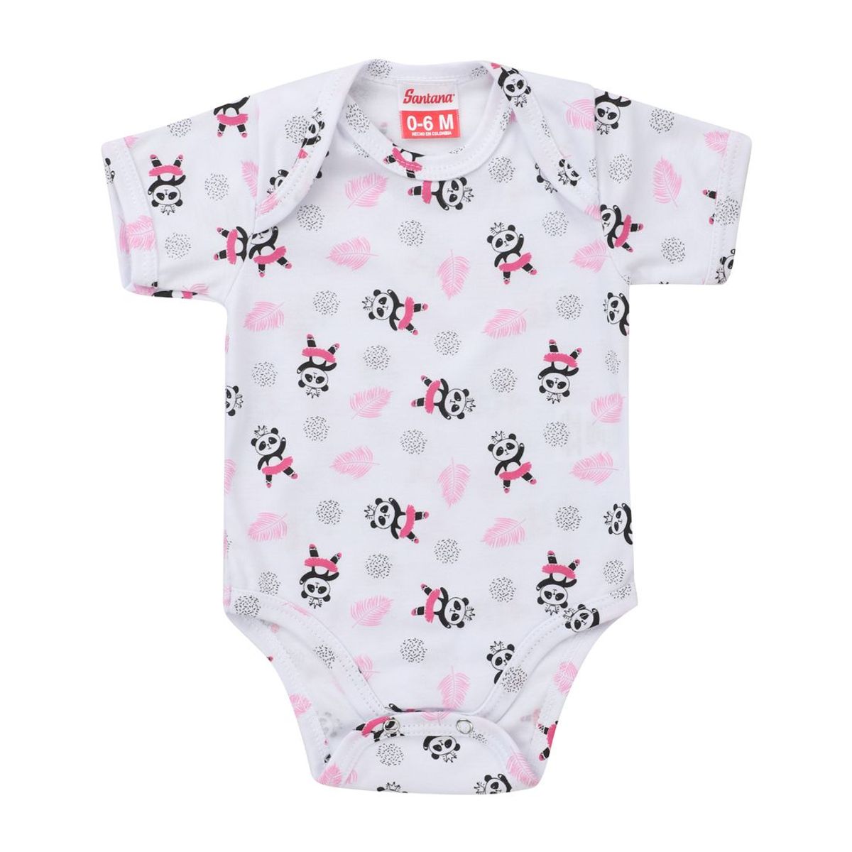 SANTANA - Body Estampado Bebé Manga Corta Niña Santana Negro