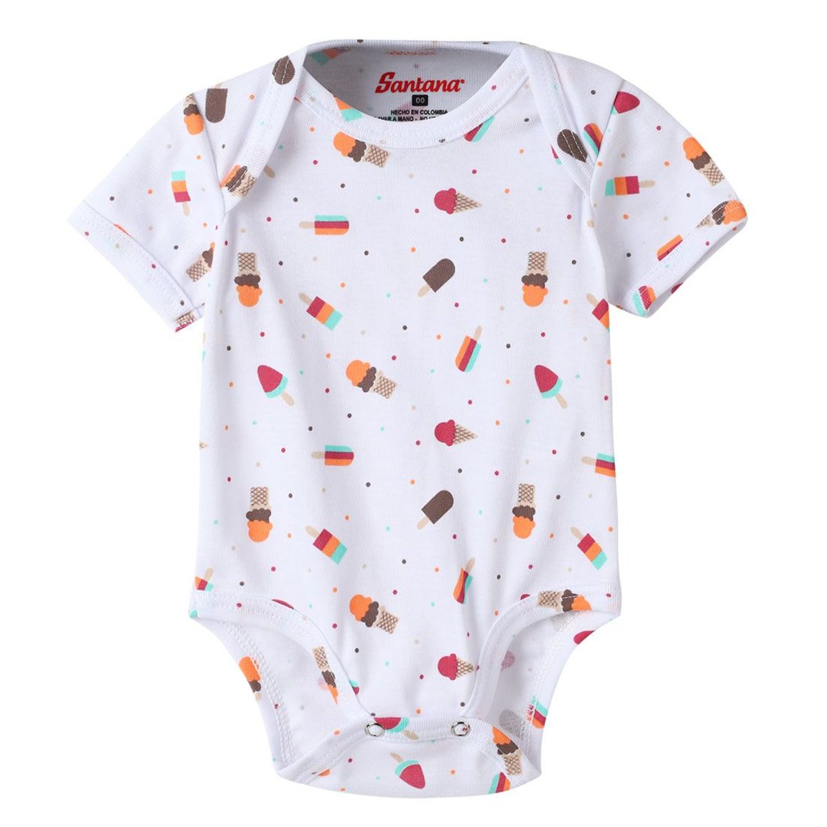 SANTANA - Body Bebé Manga Corta Niño Verde Agua