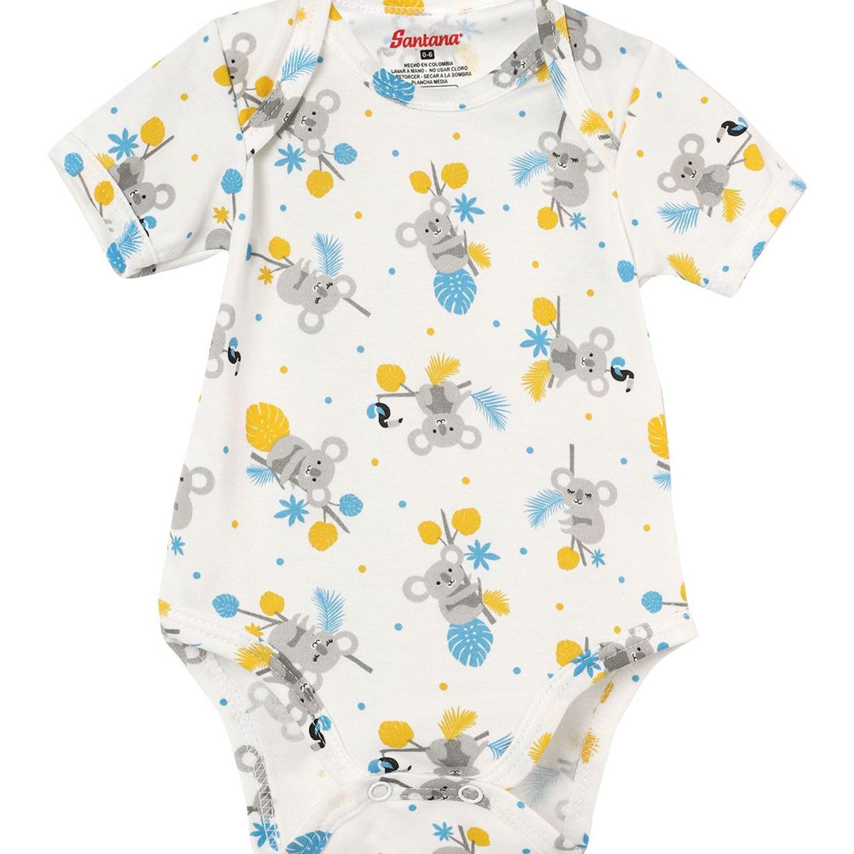 SANTANA - Body Bebé Manga Corta Niño Turquesa