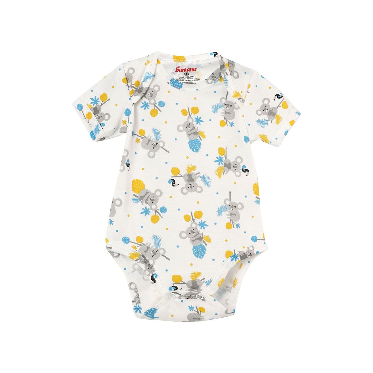SANTANA - Body Bebé Manga Corta Niño Turquesa