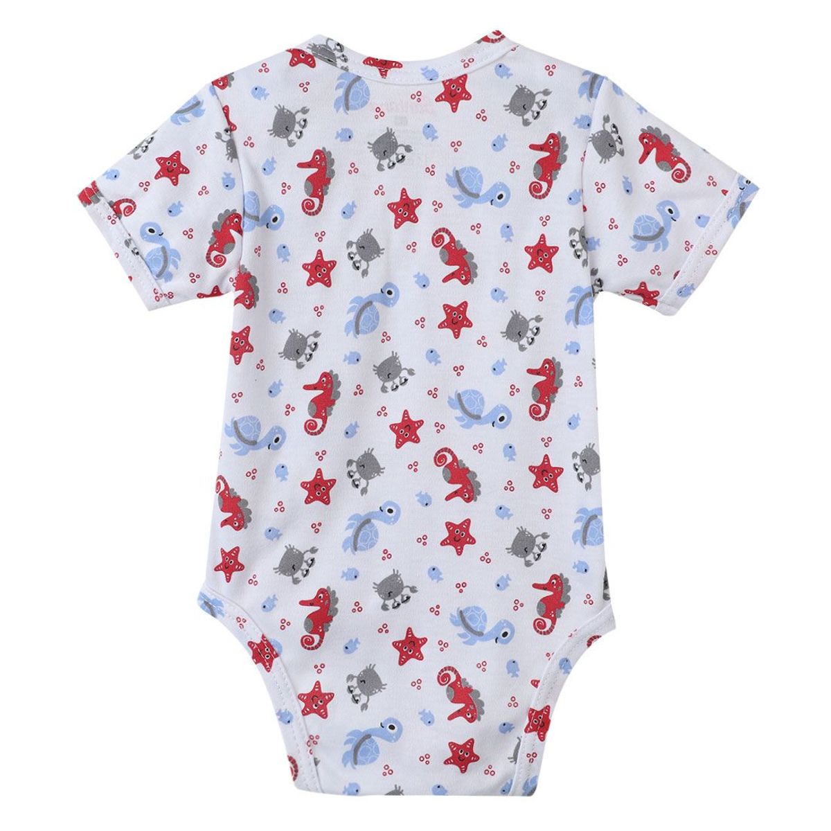 SANTANA - Body Bebé Manga Corta Niño Rojo Medio