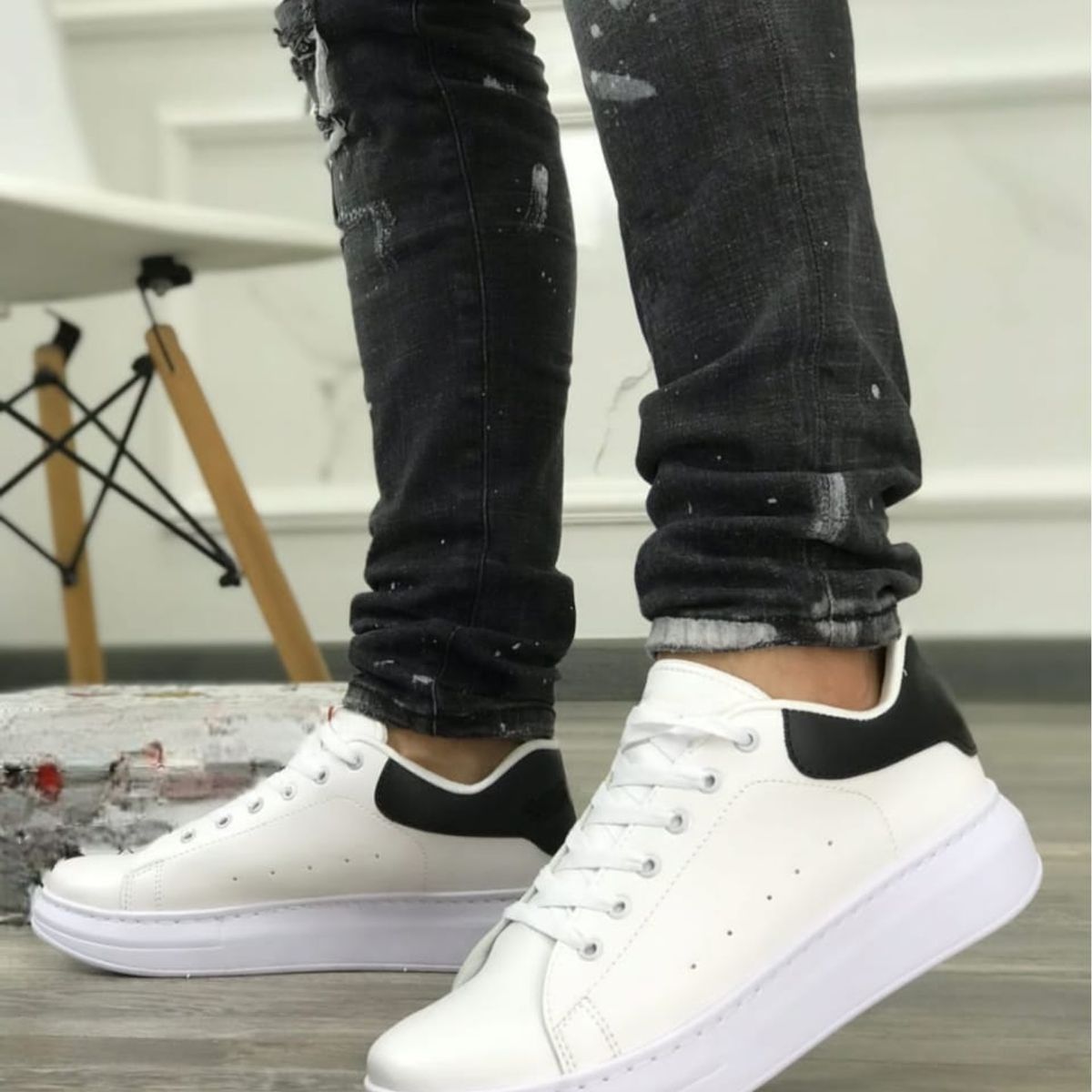EVEGONZ - Tenis de Hombre Zapato Cocido Casual Calzado Confortable